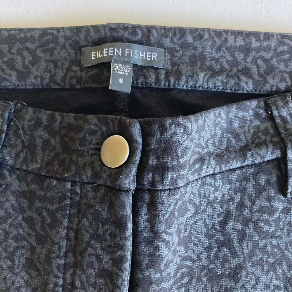 New Eileen Fisher Stretch Black Viscose Nylon Pant - Picture 7 of 10